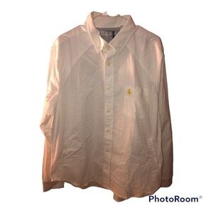 Five Four 𝅺Men's White Button-Down Long Sleeve Dress Shirt